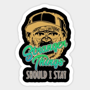 Stranger Things Should I Stay Sticker